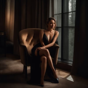 A striking, sensual photograph featuring an Italian American lig...