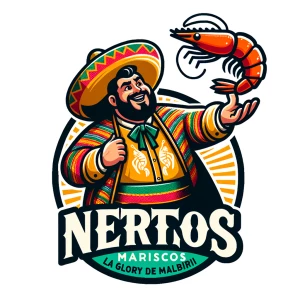Create a logo for "Netos Mariscos La Gloria De Malbiri" featurin...