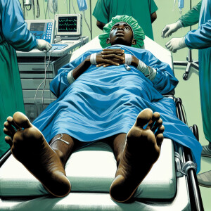 22 year old worried cape verdean woman being rushed to surgery w...