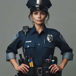 Busty police officer female