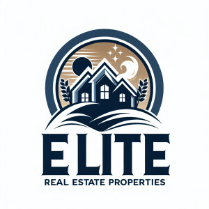 Create a real estate logo  using the name elite real estate prop...