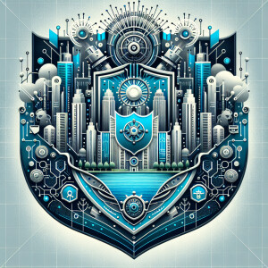 coat of arms in the form of a shield of the city of «Innopolis»