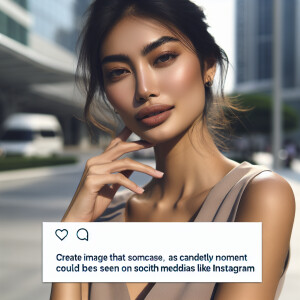 Create a relatable Indian woman influencer for Instagram, with a...