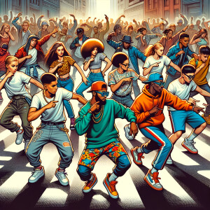 Dancers doing the c walk