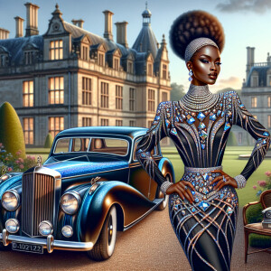 Create a vibrant, 3-D realistic illustration of an African Ameri...