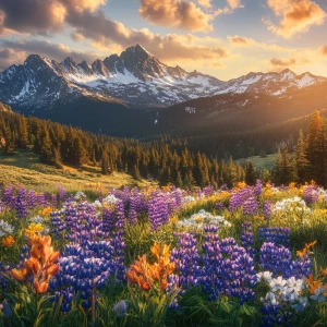 A panoramic, breathtaking 8K UHD photorealistic view of Rocky Mo...