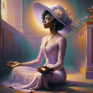 Create an illustration capturing the essence of spirituality and...