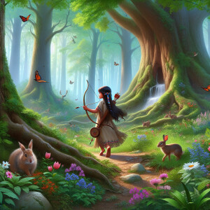 In the heart of the pristine forest, where age-old trees whisper...
