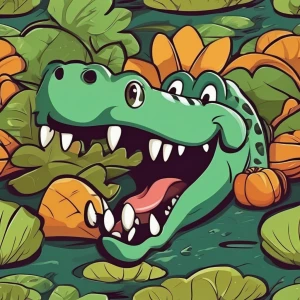 happy crocodile