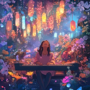 Love music cover, aesthetic, happiness