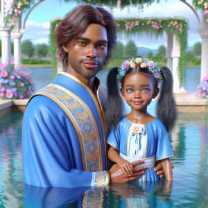 Create a lifelike image of an light skinned African-American Jes...