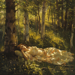 Sleeping in the forest