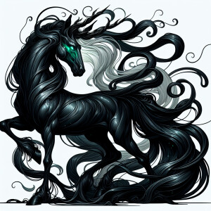 A dually eerie and enchanting centaur, its twisted animal-human...