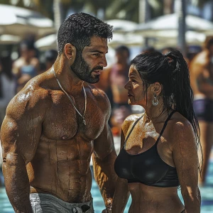 PhotoRealism,realism style,,a muscular beefy sweaty man  walking...