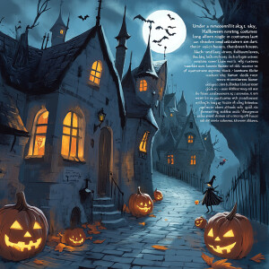 "Under a moonlit sky, Halloween night breathes magic into the to...