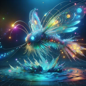 In the depths of an otherworldly ocean, a mythological creature...