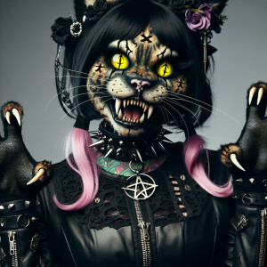 gothic lolita style combined with horrorcore demonic anthropomor...