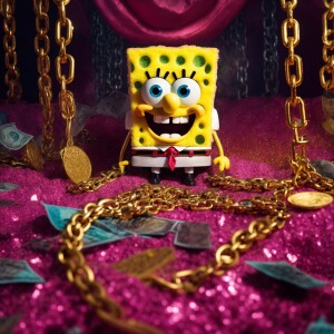 Make spongbob as a rapper with a lot of chains and money