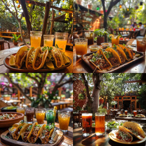 Créame unos tacos auténtico tacos birria en unas mesa con muchas...