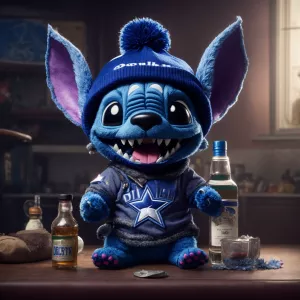 highly detailed intricately designed disney-esque zombified Stit...