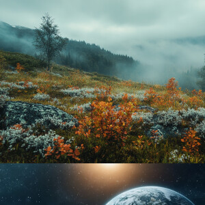 Поверхность планеты, пригодной для углеродной жизни.  Но на кото...