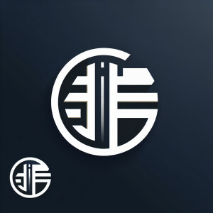 Design a sleek and modern logo showcasing the initials 'JF'