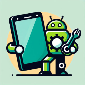 Create a logo of feud between Apple iPhone and Android