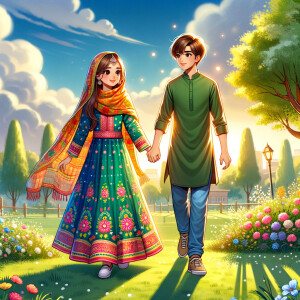 Girl with boy