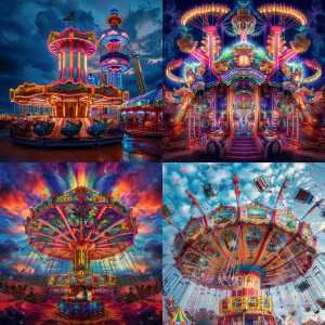 A psychedelic carnival in Texas, single image