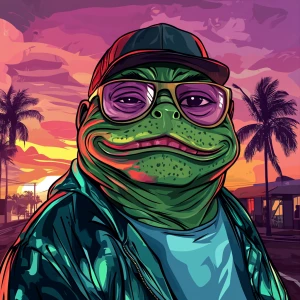 MEME PEPE in GTA art style — KRIS — in the style of a Grand Thef...