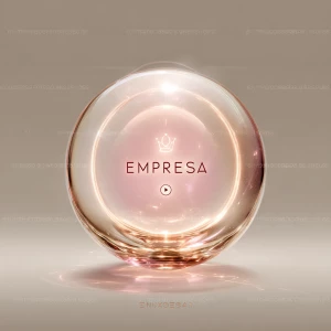 “A hyperrealistic minimalist round logo showing a floating trans...