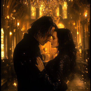 alan rickman as severus snape, romantic scene in potion room