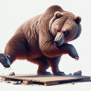 Grizzly bear breakdancing