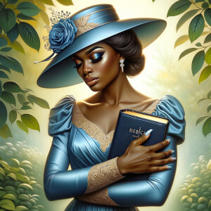 Render an airbrush oil painting of an African American woman wit...