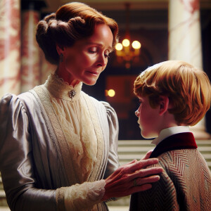 Princess Diana saying goodbye to Prince Harry