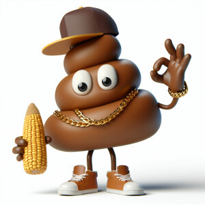Hip hop turd give him legs and  arms one of the arms having a pi...