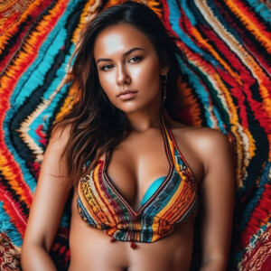Young native girl nudist showing her full exposed body, she’s sp...