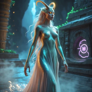 A highly realistic, fantasy-themed image of Dahlia Valentina (fi...