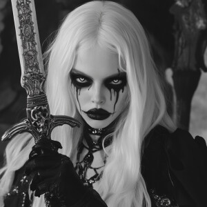 Lady Death from Chaos! Comics, lifelike photography, no pupil ey...