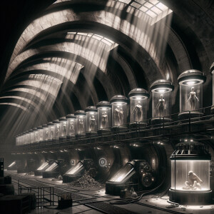 A cloning facility, underground, laboratory, a clone has escaped...