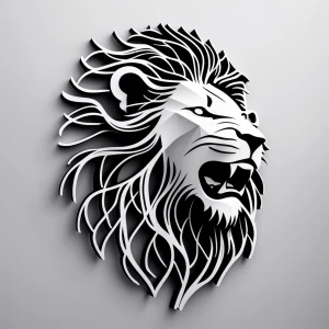 Create a minimalistic black and white 2.5d base relief art piece...