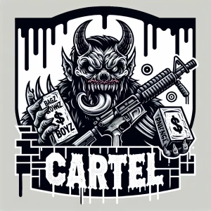 Create an image of a demon-animated bear with horror-inspired ae...