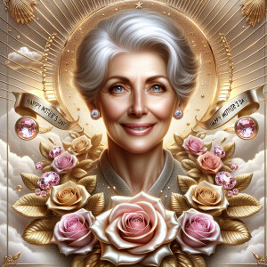 A horizontal portrait of a thinner, smiling curvy 80 year old Ca...