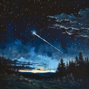 star fall from the sky to earth