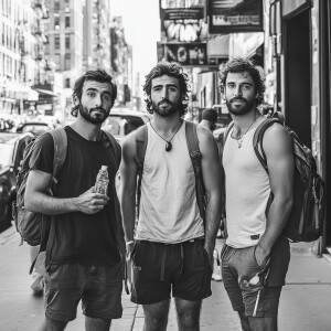 3 guys. Two portuguese and a Brazilian lost in NYC
