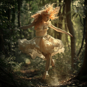 A photo realistic image. A trouble making light haired ginger fa...