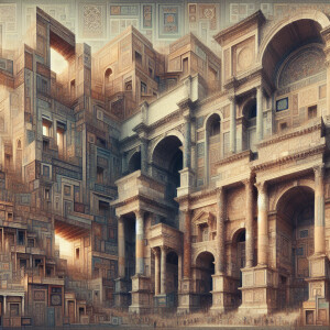 A hyper-realistic abstract photograph capturing the grandeur and...