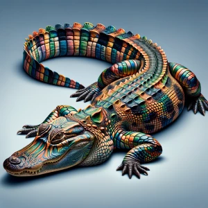 variegated pattern alligator