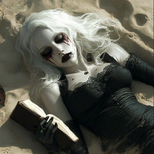 Create a photorealistic image of Lady Death from Chaos! Comics,...