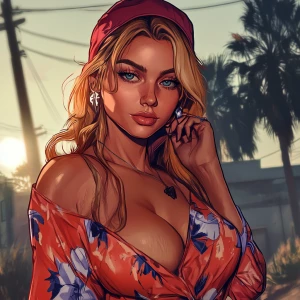 Lucia from GTA 6 in GTA style